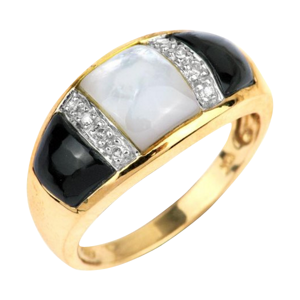 Black Orchid Onyx Ring- Silver Ring for Men