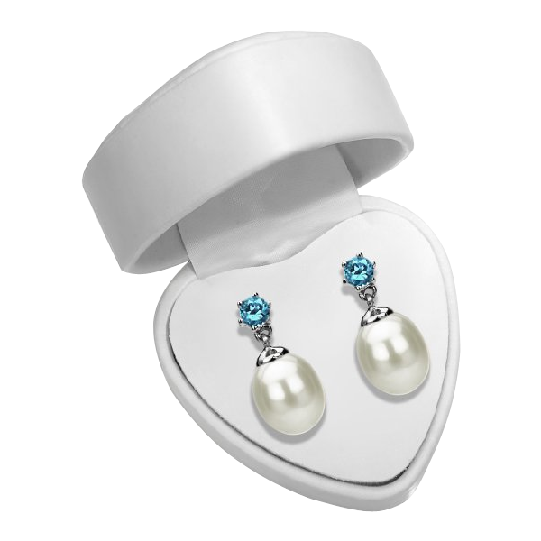 14k White Gold 8-9mm White Freshwater Pearl High Luster