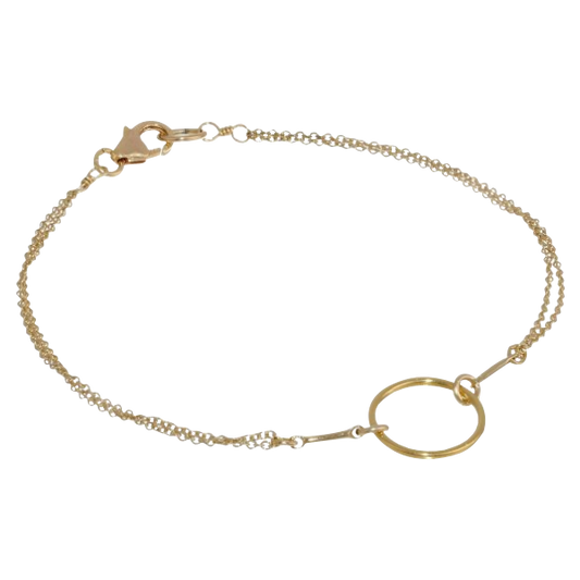 Dogeared Karma Gold-Plated Sterling Silver Circle Bracelet