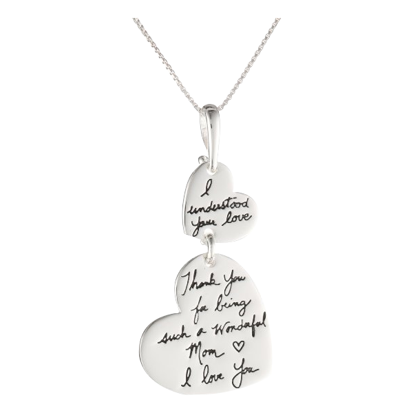 Double Heart Pendant Necklace
