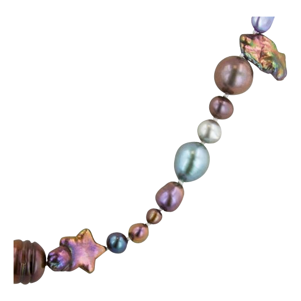 5-11mm Multi-Colored Freshwater Cultured Pearl Endless Necklac