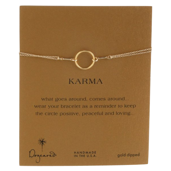 Dogeared Karma Gold-Plated Sterling Silver Circle Bracelet