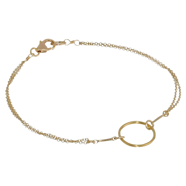 Dogeared Karma Gold-Plated Sterling Silver Circle Bracelet